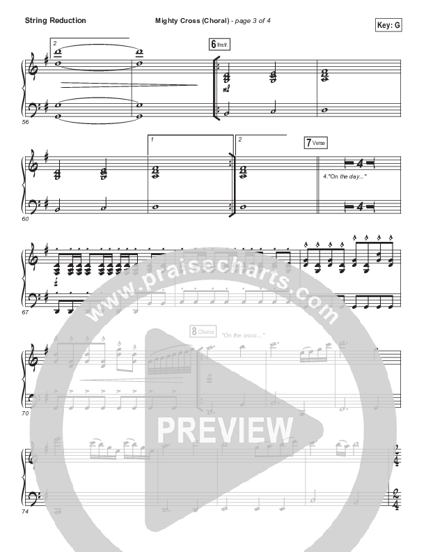 Mighty Cross (Choral Anthem SATB) Synth Strings (Elevation Worship / Arr. Luke Gambill)
