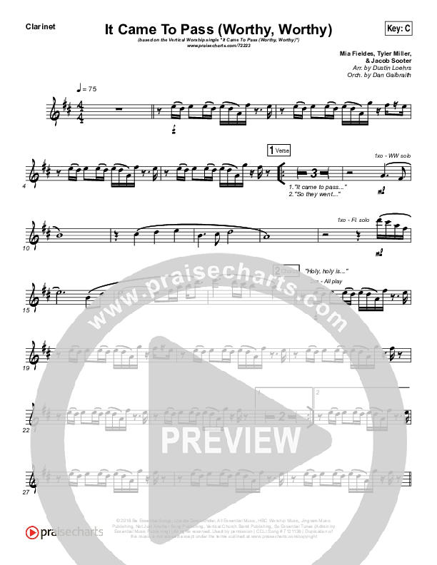 It Came To Pass (Worthy Worthy) Wind Pack (Vertical Worship)