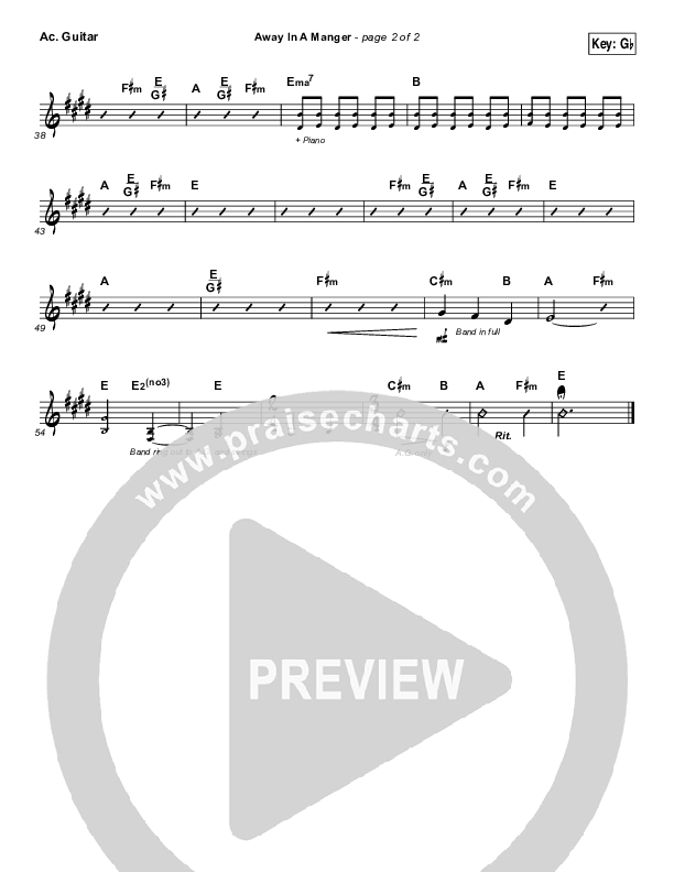 Away In A Manger Acoustic Guitar (Shane & Shane / The Worship Initiative)