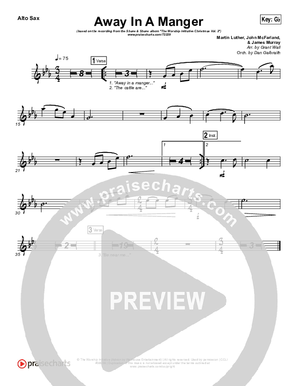 Away In A Manger Wind Pack (Shane & Shane / The Worship Initiative)