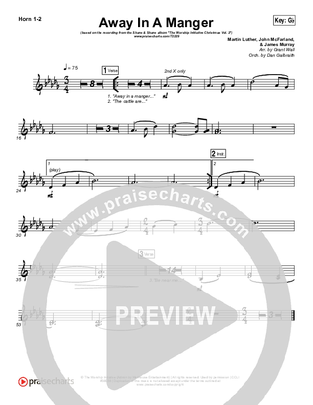 Away In A Manger Brass Pack (Shane & Shane / The Worship Initiative)