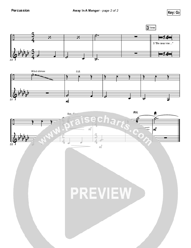 Away In A Manger Percussion (Shane & Shane / The Worship Initiative)