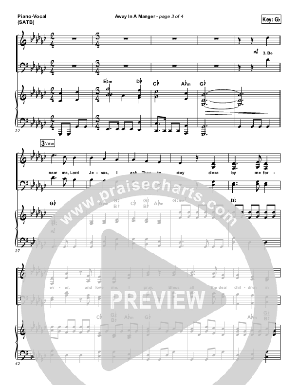 Away In A Manger Piano/Vocal Pack (Shane & Shane / The Worship Initiative)