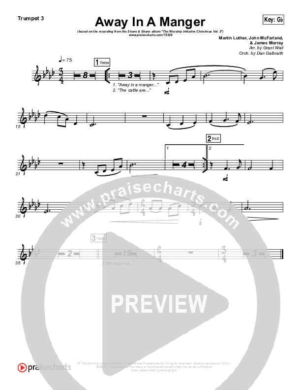 Away In A Manger Brass Pack (Shane & Shane / The Worship Initiative)