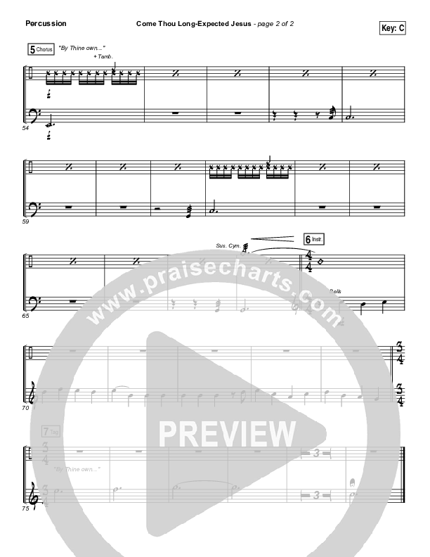 Come Thou Long Expected Jesus Percussion (Shane & Shane / The Worship Initiative)