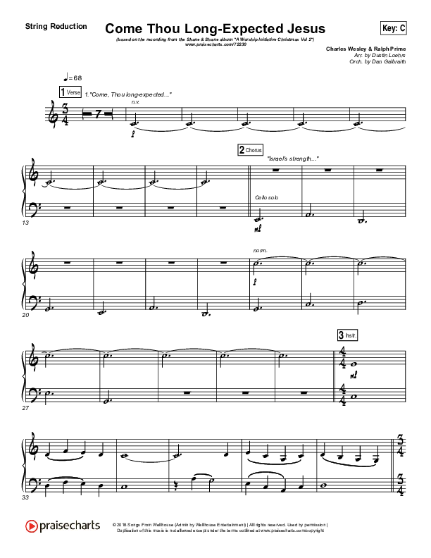 Come Thou Long Expected Jesus Synth Strings (Shane & Shane / The Worship Initiative)