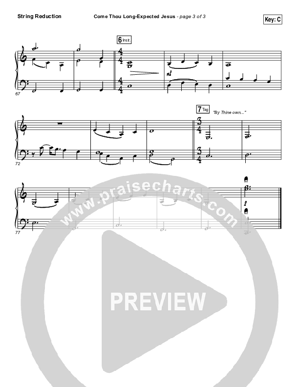 Come Thou Long Expected Jesus Synth Strings (Shane & Shane / The Worship Initiative)