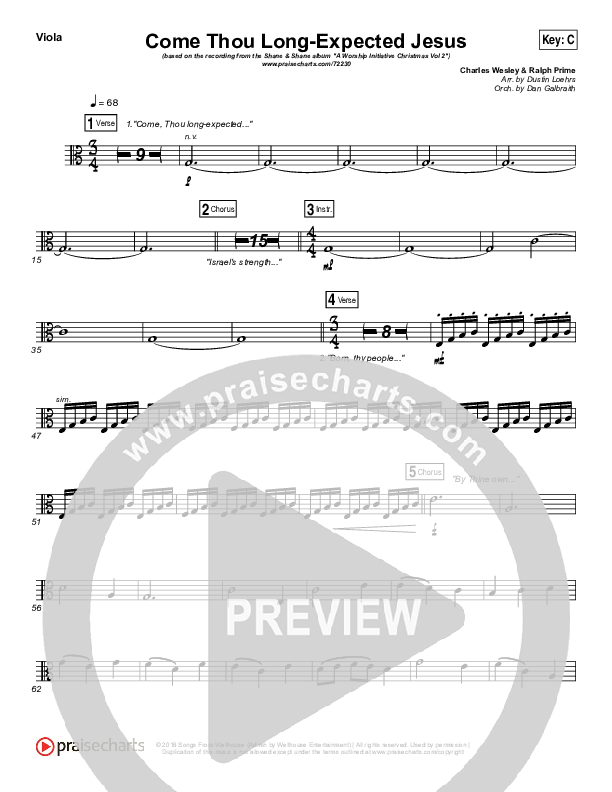 Come Thou Long Expected Jesus Viola (Shane & Shane / The Worship Initiative)