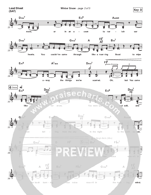 Winter Snow Lead (SAT) (Shane & Shane / Dinah Wright / The Worship Initiative)