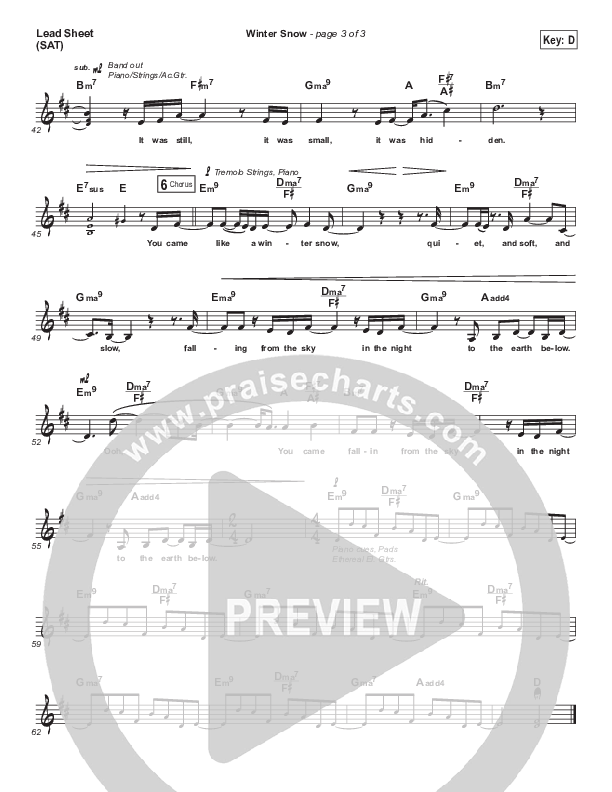 Winter Snow Lead (SAT) (Shane & Shane / Dinah Wright / The Worship Initiative)