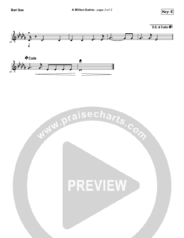 A Million Saints Bari Sax (Meredith Andrews)