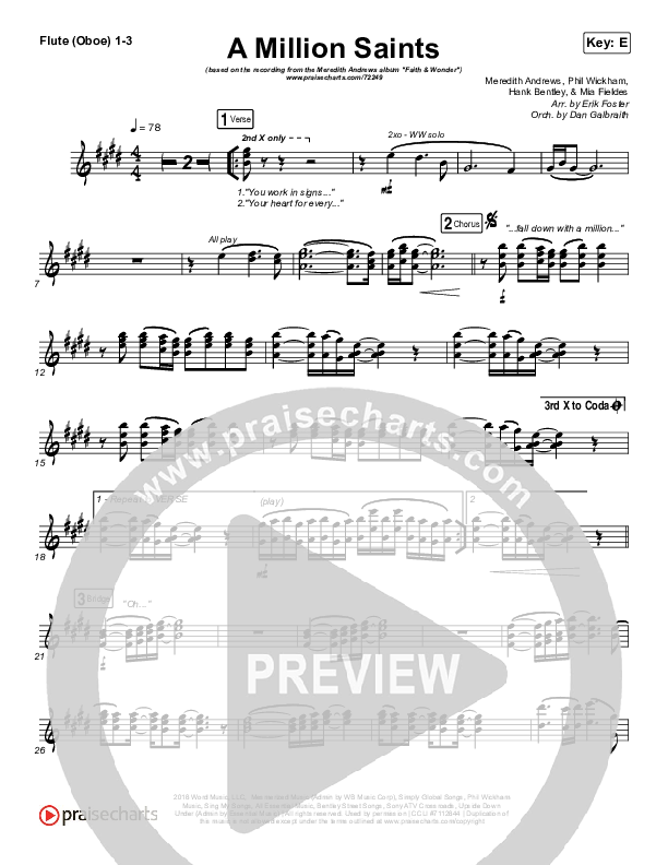 A Million Saints Wind Pack (Meredith Andrews)