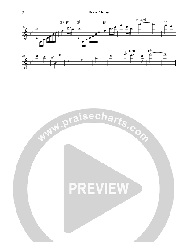 Bridal Chorus  (Instrumental) Lead Sheet (Stephen Merrick)