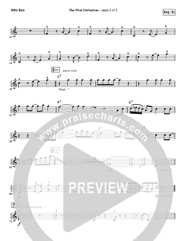 The First Christmas Alto Sax (Tenth Avenue North / Zach Williams)