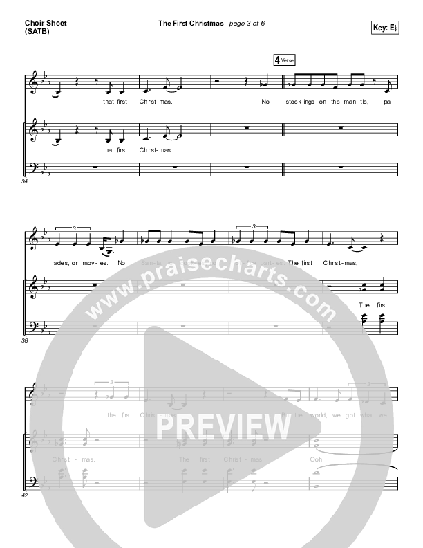 The First Christmas Choir Vocals (SATB) (Tenth Avenue North / Zach Williams)