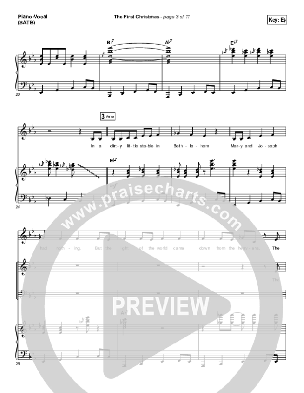 The First Christmas Piano/Vocal (SATB) (Tenth Avenue North / Zach Williams)