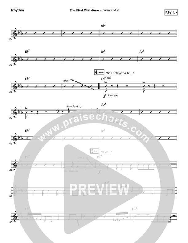 The First Christmas Rhythm Chart (Tenth Avenue North / Zach Williams)