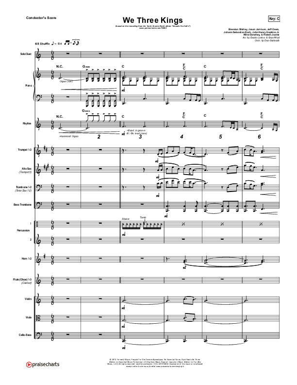 We Three Kings Conductor's Score (Tenth Avenue North / Britt Nicole)