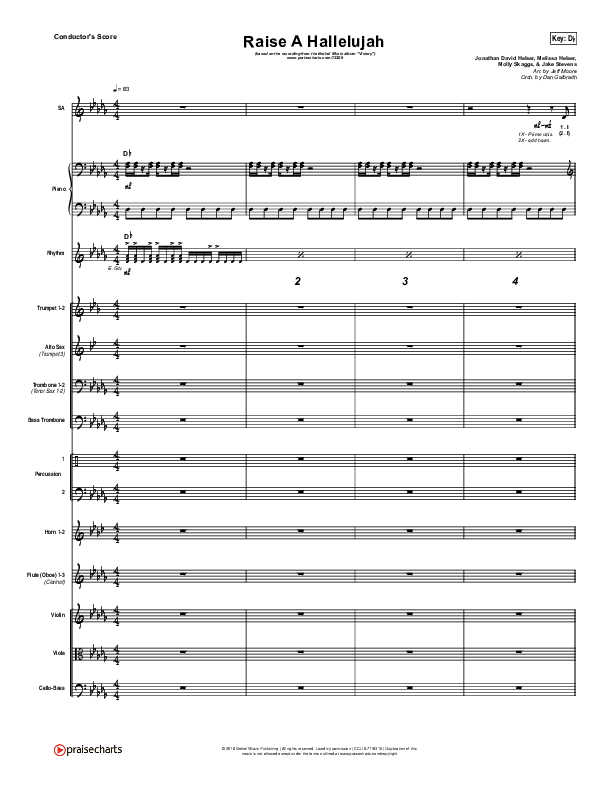 Raise A Hallelujah Orchestration (Bethel Music / Melissa Helser / Jonathan David Helser)