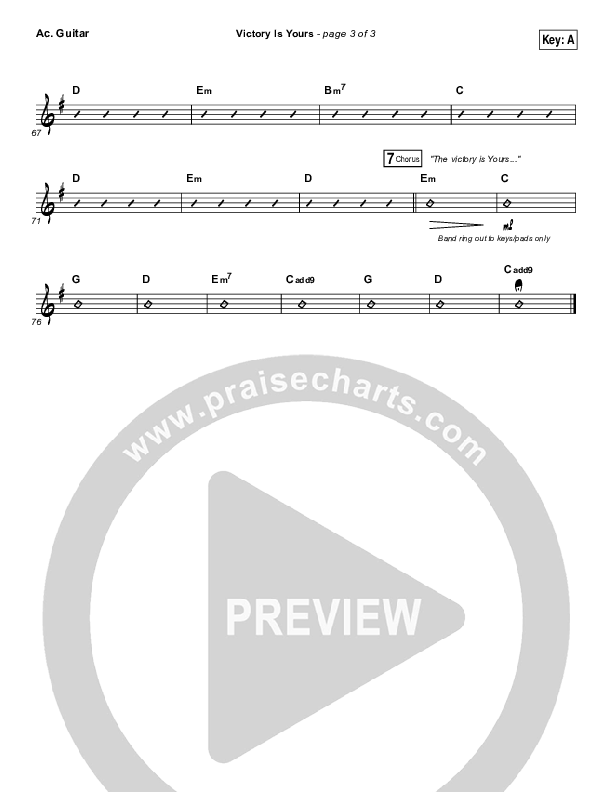 Victory Is Yours Acoustic Guitar (Bethel Music / Bethany Wohrle)