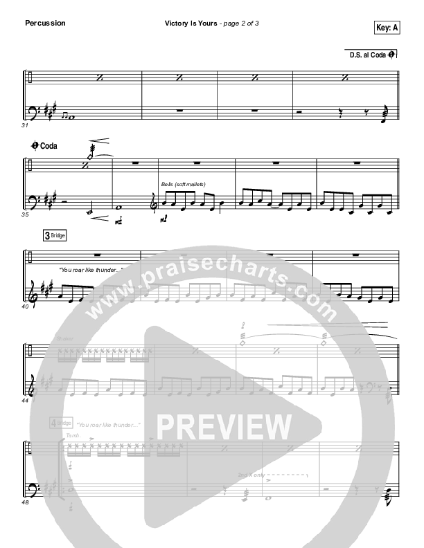 Victory Is Yours Percussion (Bethel Music / Bethany Wohrle)