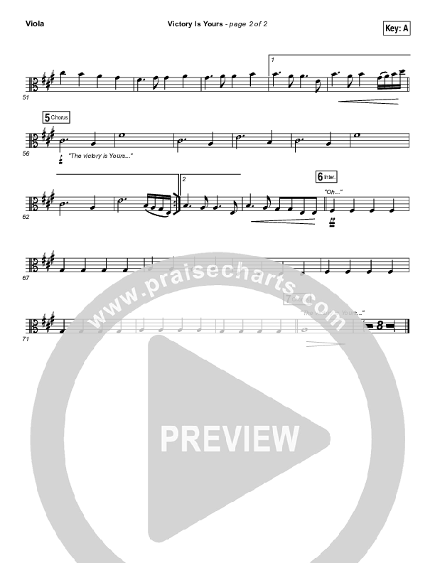 Victory Is Yours Viola (Bethel Music / Bethany Wohrle)