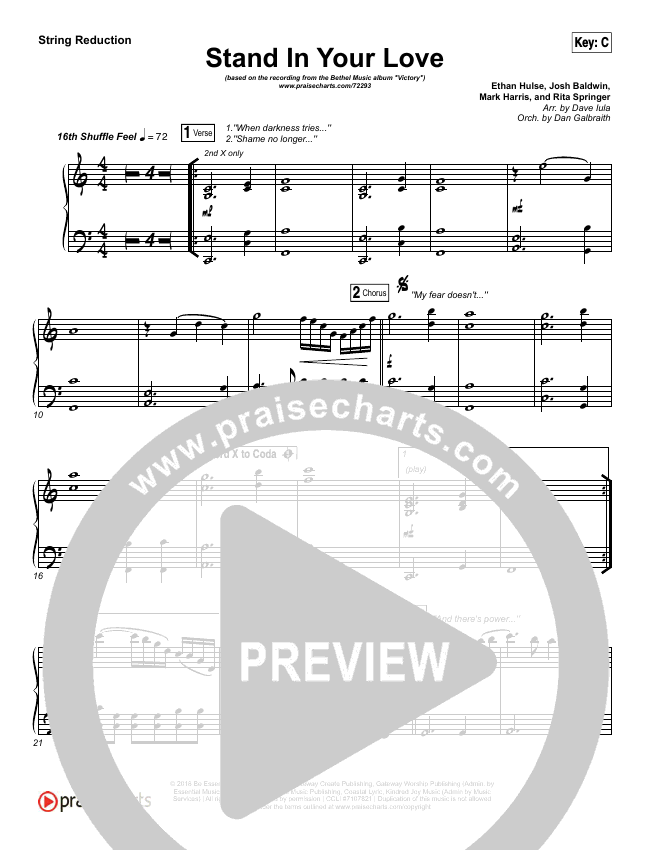 Stand In Your Love Sheet Music PDF (Bethel Music / Josh Baldwin