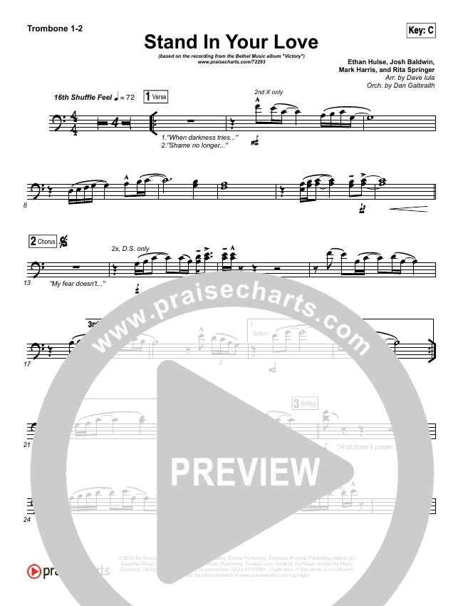 Stand In Your Love Sheet Music PDF (Bethel Music / Josh Baldwin