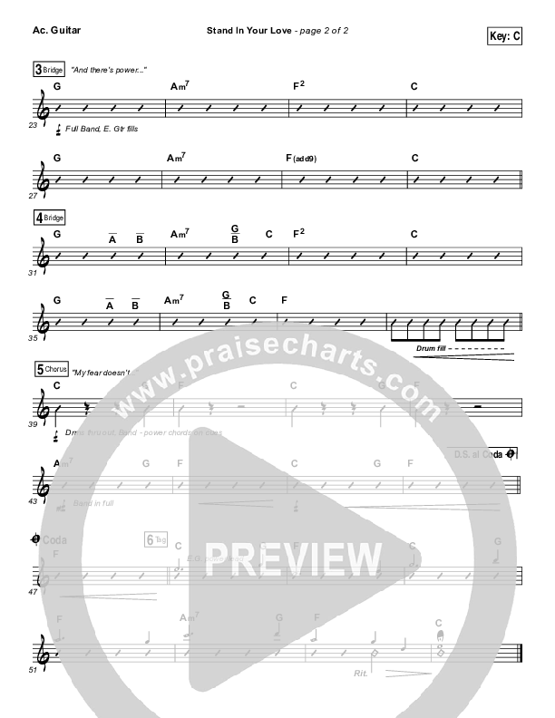 Stand In Your Love Acoustic Guitar (Bethel Music / Josh Baldwin)