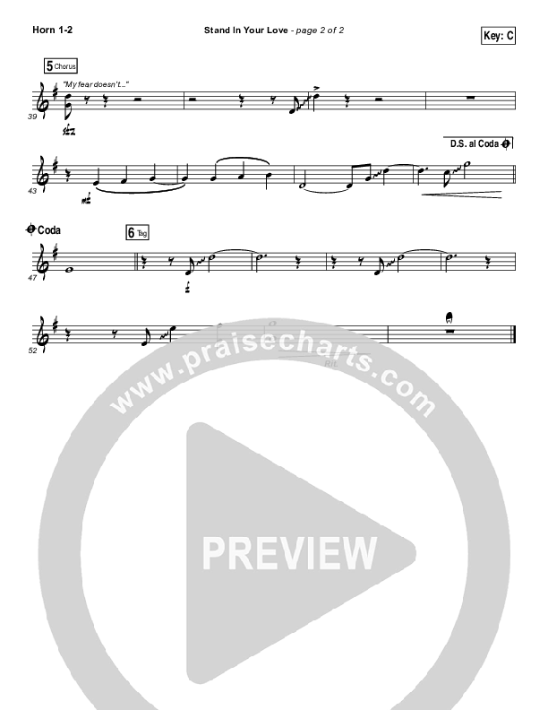 Stand In Your Love French Horn 1/2 (Bethel Music / Josh Baldwin)