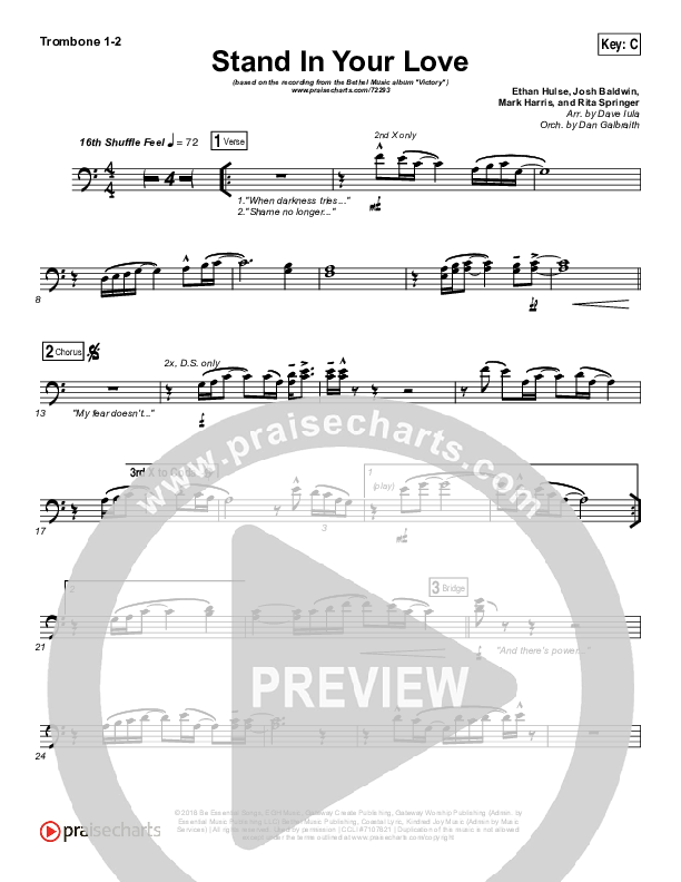 Stand In Your Love Trombone 1/2 (Bethel Music / Josh Baldwin)