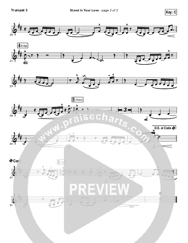 Stand In Your Love Trumpet 3 (Bethel Music / Josh Baldwin)