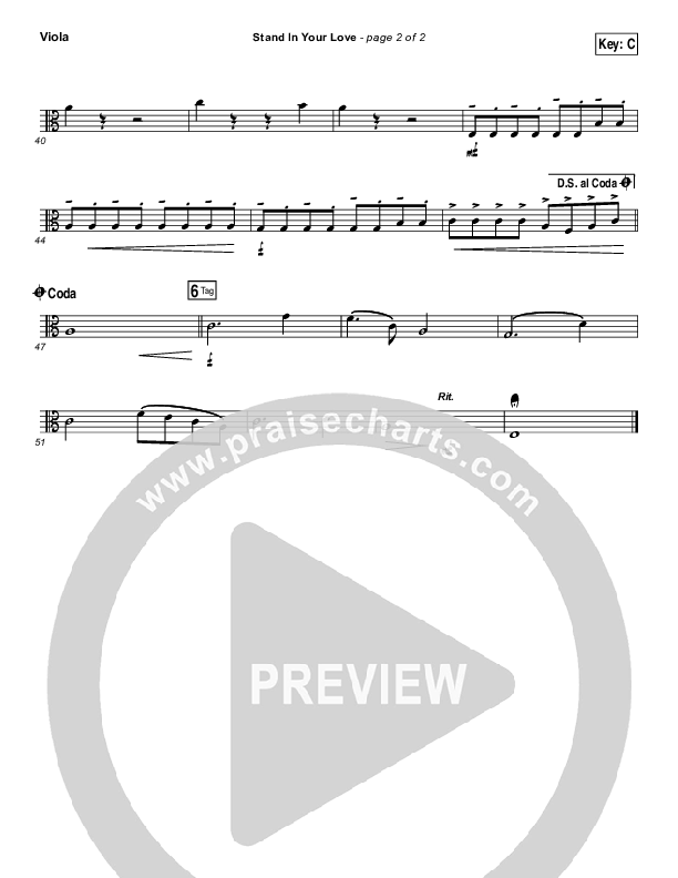 Stand In Your Love Viola (Bethel Music / Josh Baldwin)