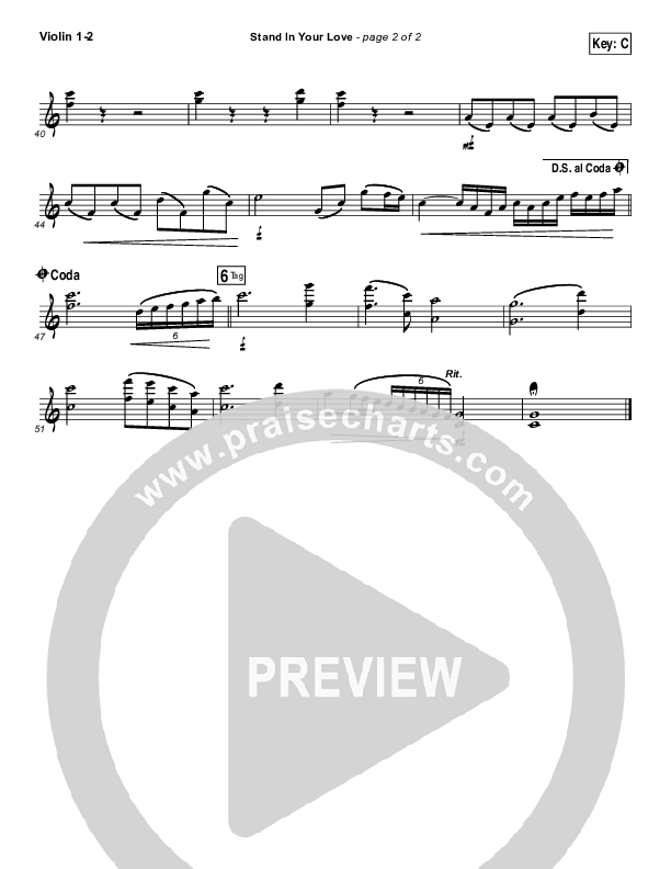 Stand In Your Love Violin 1/2 (Bethel Music / Josh Baldwin)