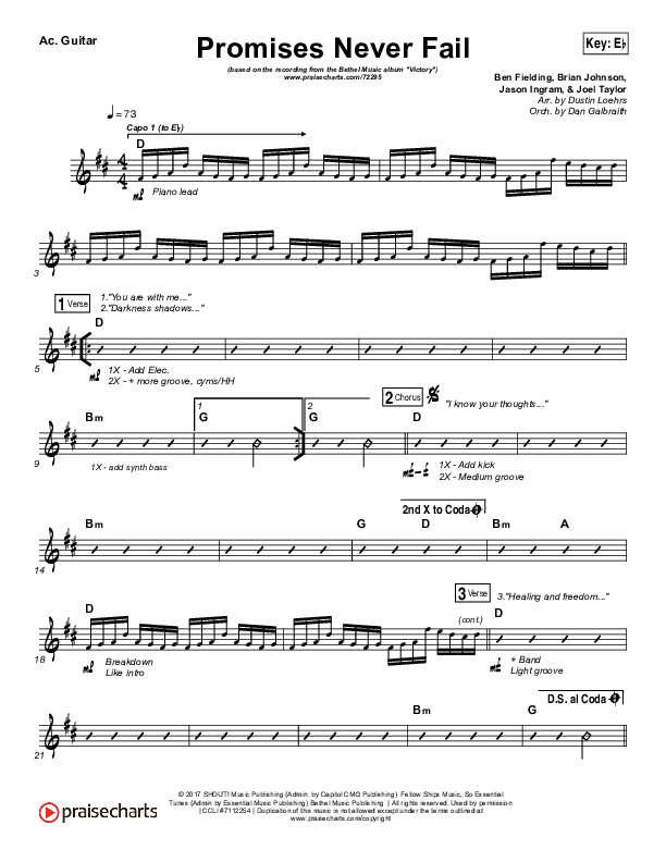 Promises Never Fail Acoustic Guitar (Bethel Music / Emmy Rose)