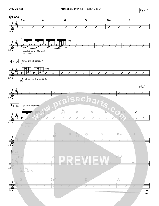 Promises Never Fail Acoustic Guitar (Bethel Music / Emmy Rose)