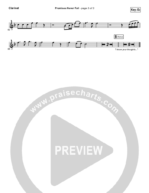 Promises Never Fail Clarinet (Bethel Music / Emmy Rose)