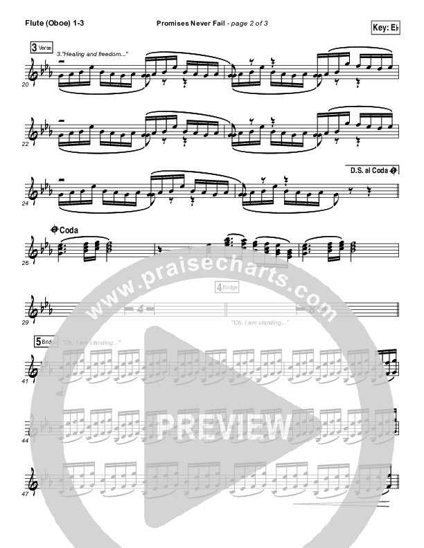 Promises Never Fail Flute/Oboe 1/2/3 (Bethel Music / Emmy Rose)