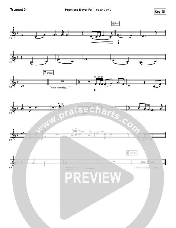Promises Never Fail Trumpet 3 (Bethel Music / Emmy Rose)