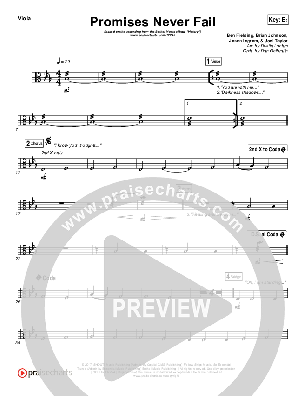 Promises Never Fail Viola (Bethel Music / Emmy Rose)