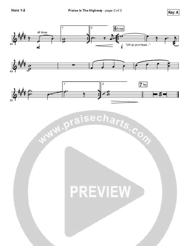 Praise Is The Highway Brass Pack (Bethel Music / Brian Johnson)