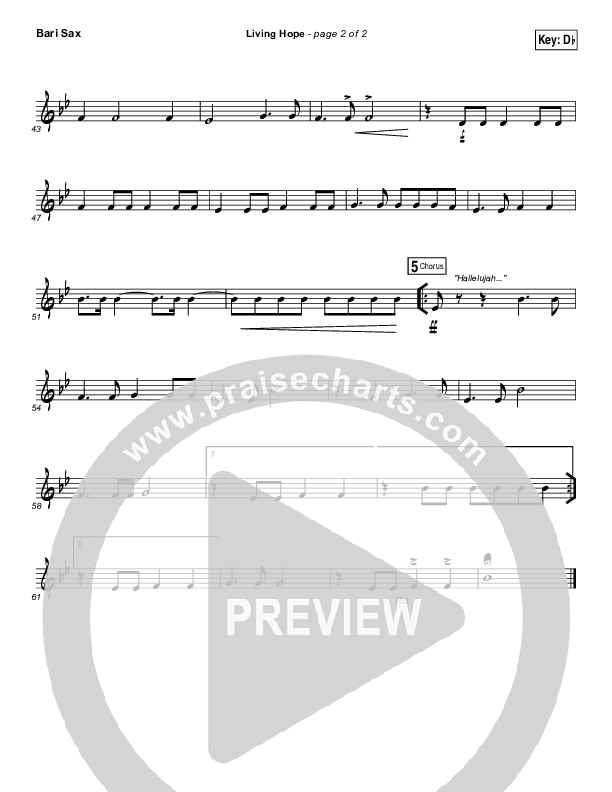 Living Hope Bari Sax (Bethel Music / Brian Johnson / Jenn Johnson)