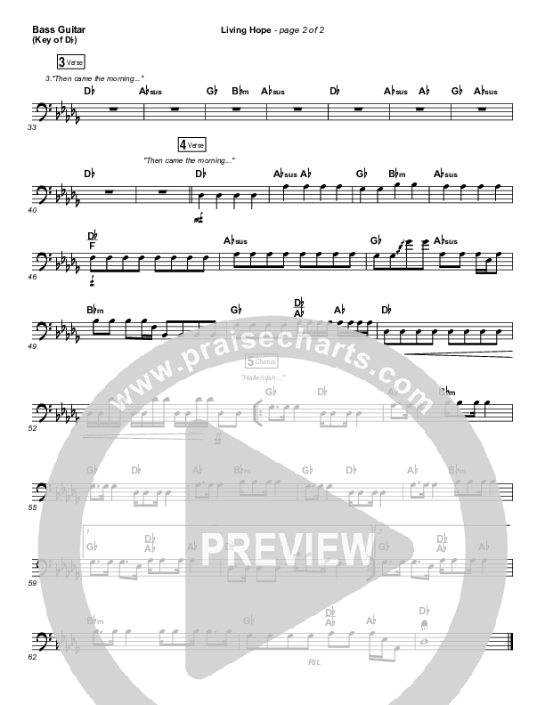 Living Hope Bass Guitar (Bethel Music / Brian Johnson / Jenn Johnson)