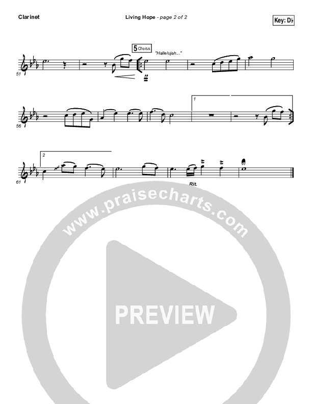 Living Hope Clarinet (Bethel Music / Brian Johnson / Jenn Johnson)