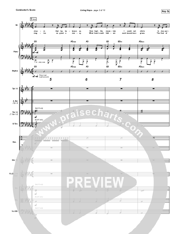 Living Hope Conductor's Score (Bethel Music / Brian Johnson / Jenn Johnson)