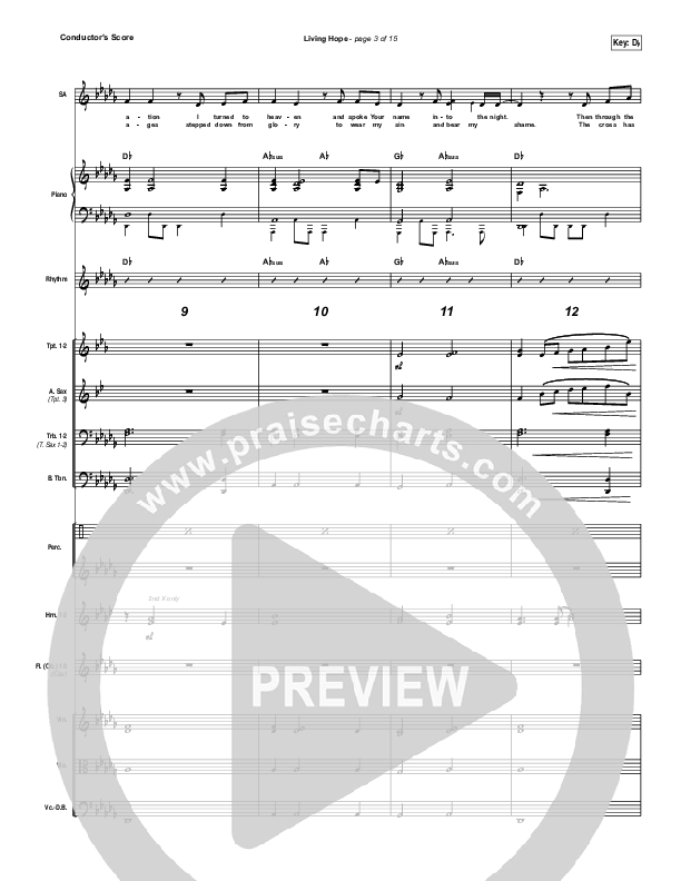 Living Hope Conductor's Score (Bethel Music / Brian Johnson / Jenn Johnson)