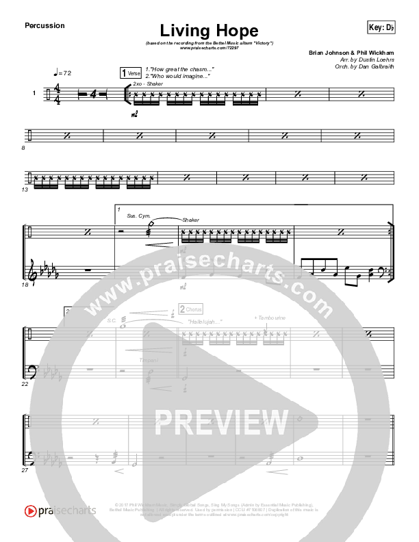 Living Hope Percussion (Bethel Music / Brian Johnson / Jenn Johnson)