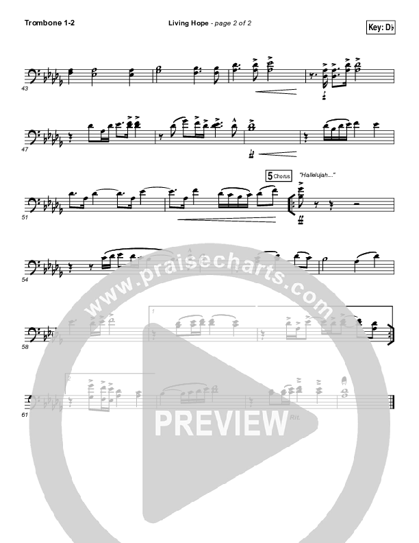 Living Hope Trombone 1/2 (Bethel Music / Brian Johnson / Jenn Johnson)