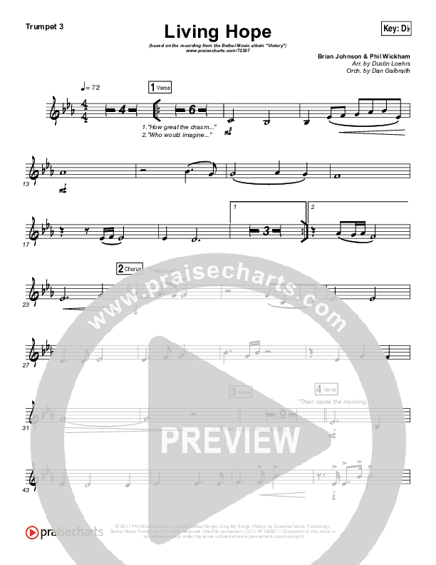 Living Hope Trumpet 3 (Bethel Music / Brian Johnson / Jenn Johnson)