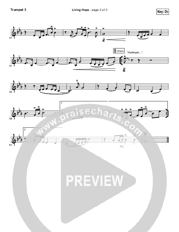 Living Hope Trumpet 3 (Bethel Music / Brian Johnson / Jenn Johnson)
